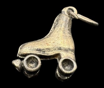 Vintage Sterling Silver Roller Skates Pendant Charm