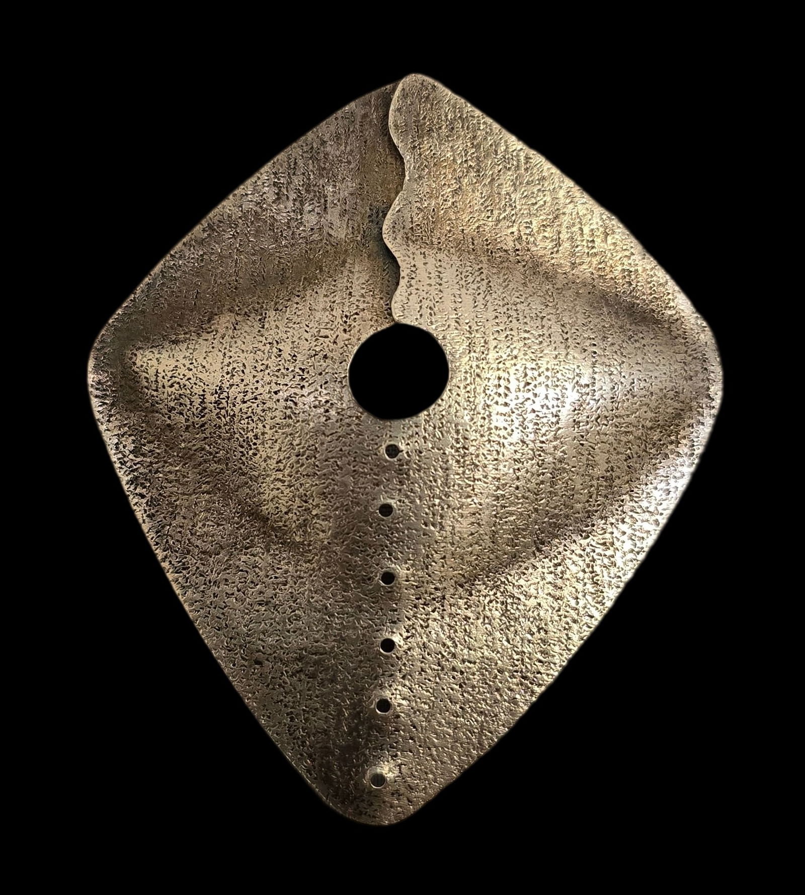 Vintage Mid-Century Modern Brutalist Textured Sterling Silver Designer Pin Brooch (1 of 7)