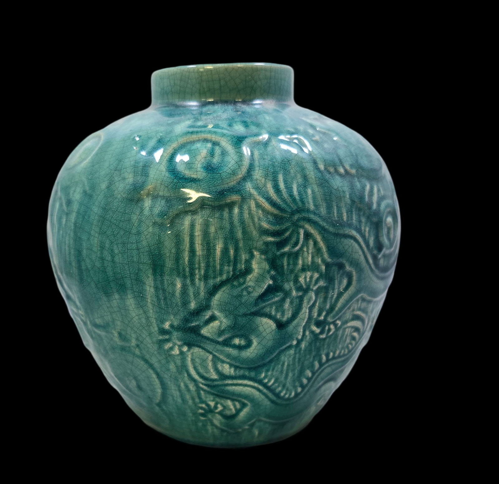 Vintage Mid-Century Modern GONDER Blue Art Pottery Vase (1 of 4)