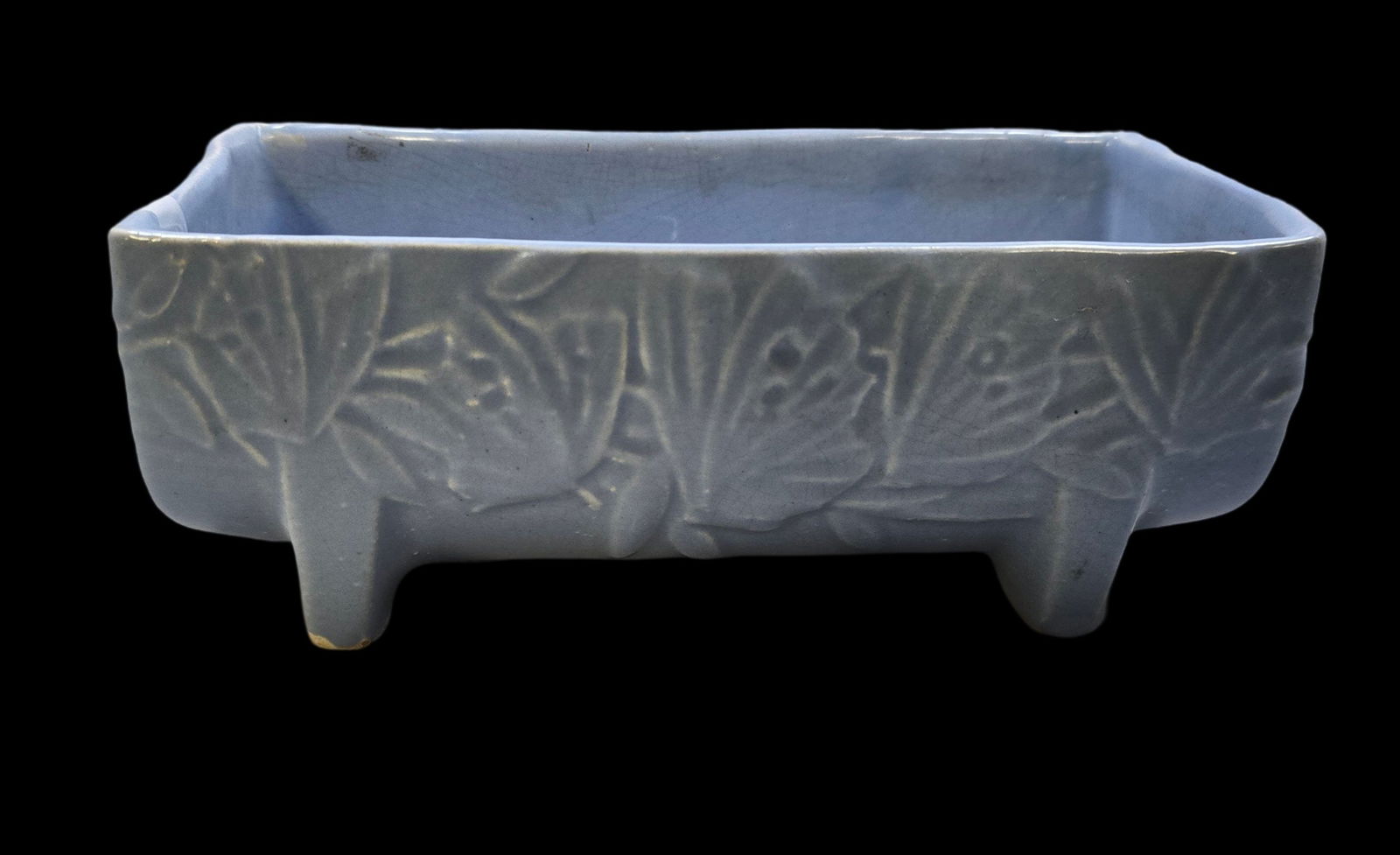 Vintage Mid-Century NELSON MCCOY Blue Art Pottery Planter (1 of 6)