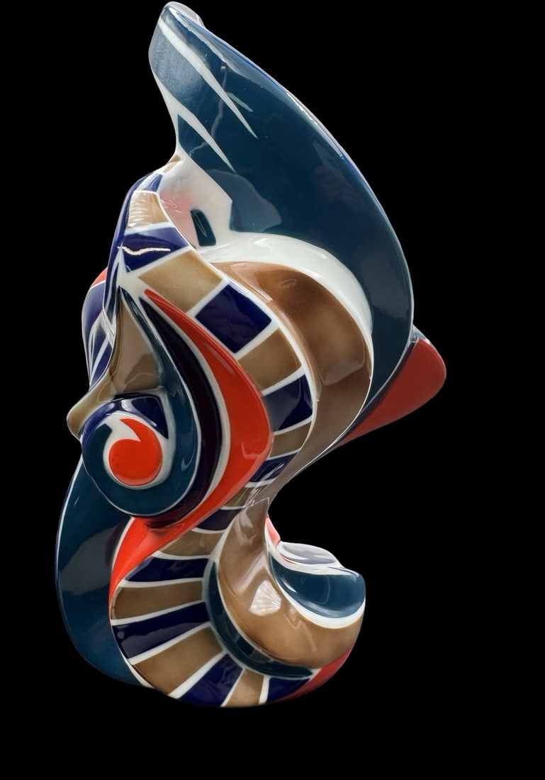 Vintage Spanish SARGADELOS Multi-Color Ceramic Sculpture /w Original Box (1 of 6)