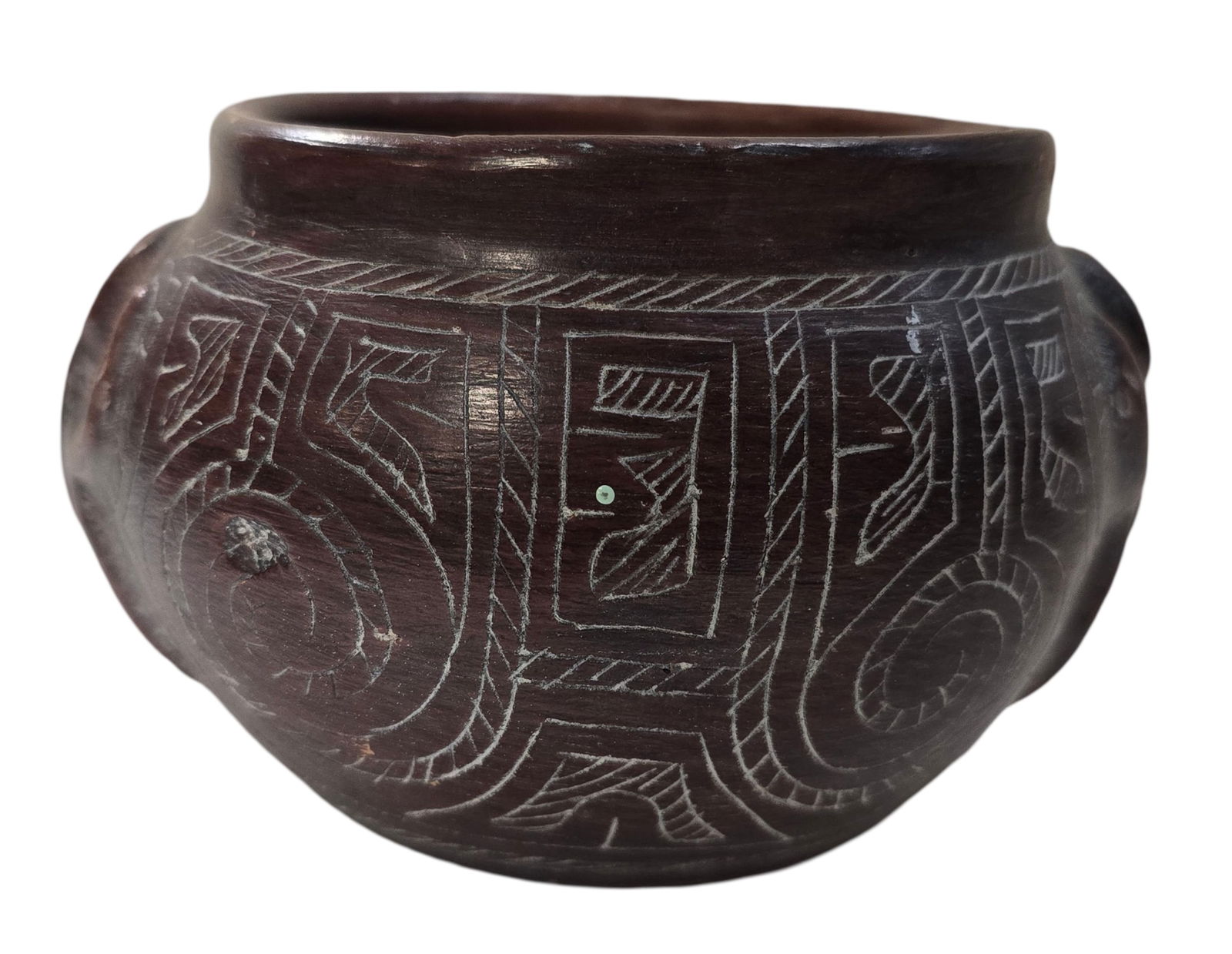 Vintage Reproduction of a Brazilian Amazonian Tribal Pottery Vessel (1 of 4)