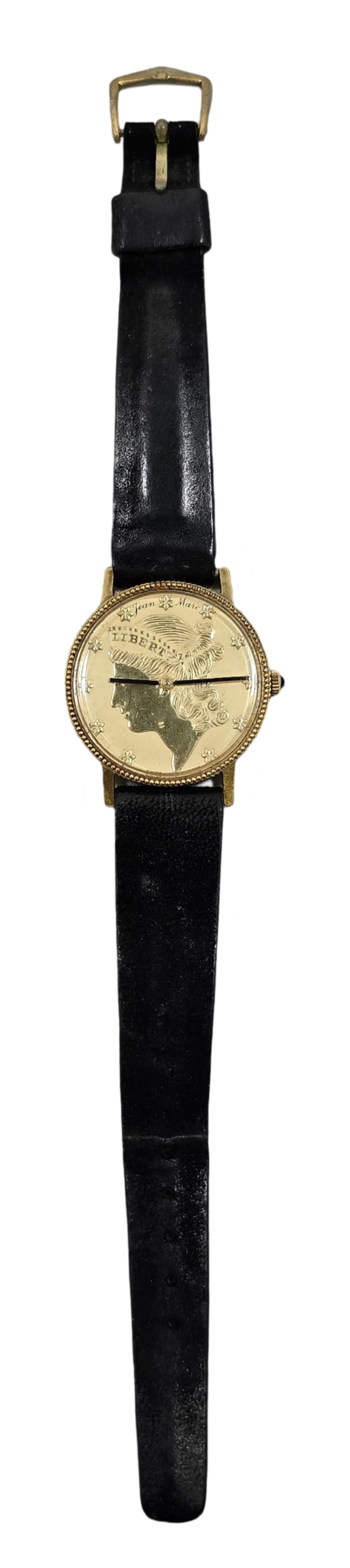 Vintage JEAN MARC Swiss Liberty Coin Mechanical Wind-Up Wristwatch (1 of 9)