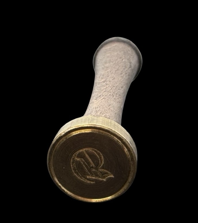 Antique Desk Wax Seal /w Wood Handle (1 of 5)