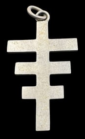 Vintage Sterling Silver Christian Orthodox Cross Pendant - Greek or Russian Church