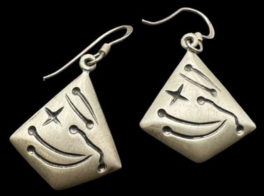 Vintage Sterling Silver Dangle Earrings