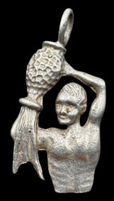Vintage Sterling Silver Man Holding a Jug Pendant Charm