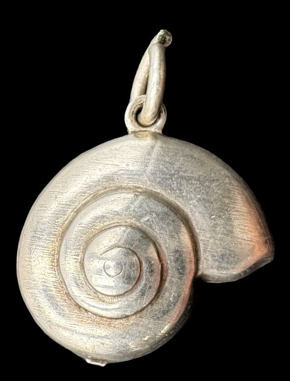 Vintage Sterling Silver Snail Pendant (1 of 2)