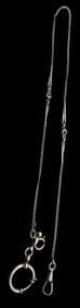 Vintage European 835 Silver Pocket Watch Chain