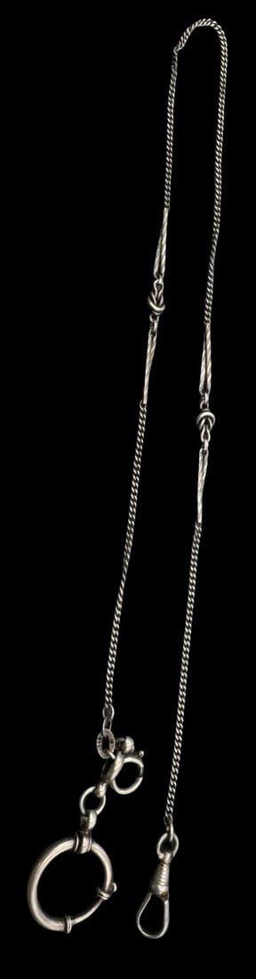 Vintage European 835 Silver Pocket Watch Chain (1 of 3)