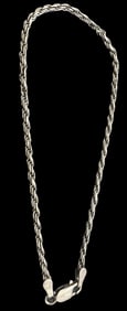 Stylisg Vintage Italian Sterling Silver Rope Chain Bracelet