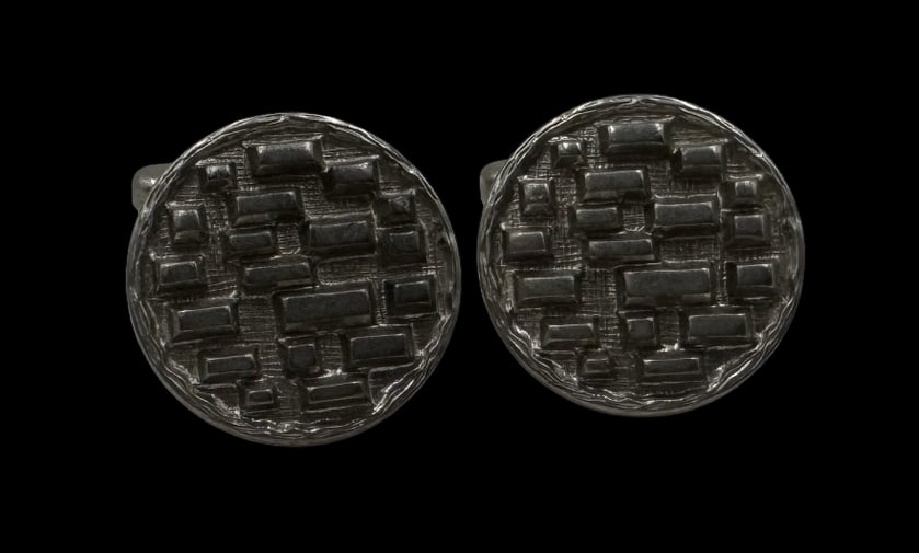 Vintage Mid-Century Modern Brutalist Sterling Silver Cufflinks (1 of 4)
