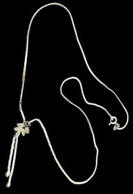 Vintage European 835 Silver & Blue Gemstone Pendant Collier