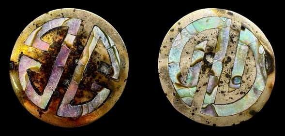 Vintage Taxco Mexico Sterling Silver & Abalone Shell Screw-Back Earrings