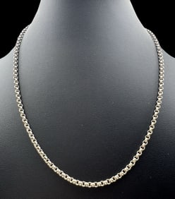Vintage European 835 Silver Rollo Chain Necklace