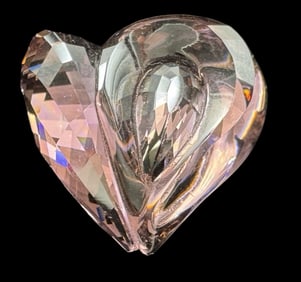 Unusual Vintage SWAROVSKI Sterling Silver & Pink Crystal Ring