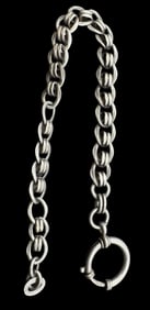 Vintage European 800 Silver Pocket Watch Chain