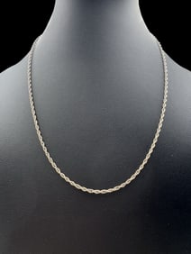 Vintage Sterling Silver Chain Necklace