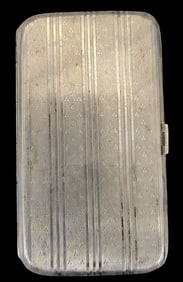 Vintage European 835 Silver Pocket Compact / Cigarette Case