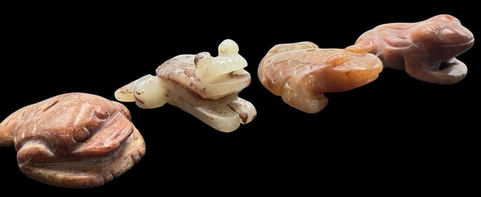 Jewelry Making Lot: 4 Hand Carved Animal Figurine Beads