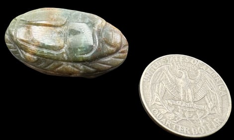 Jewelry Making Lot: Hand Carved Egyptian Scarab Bead