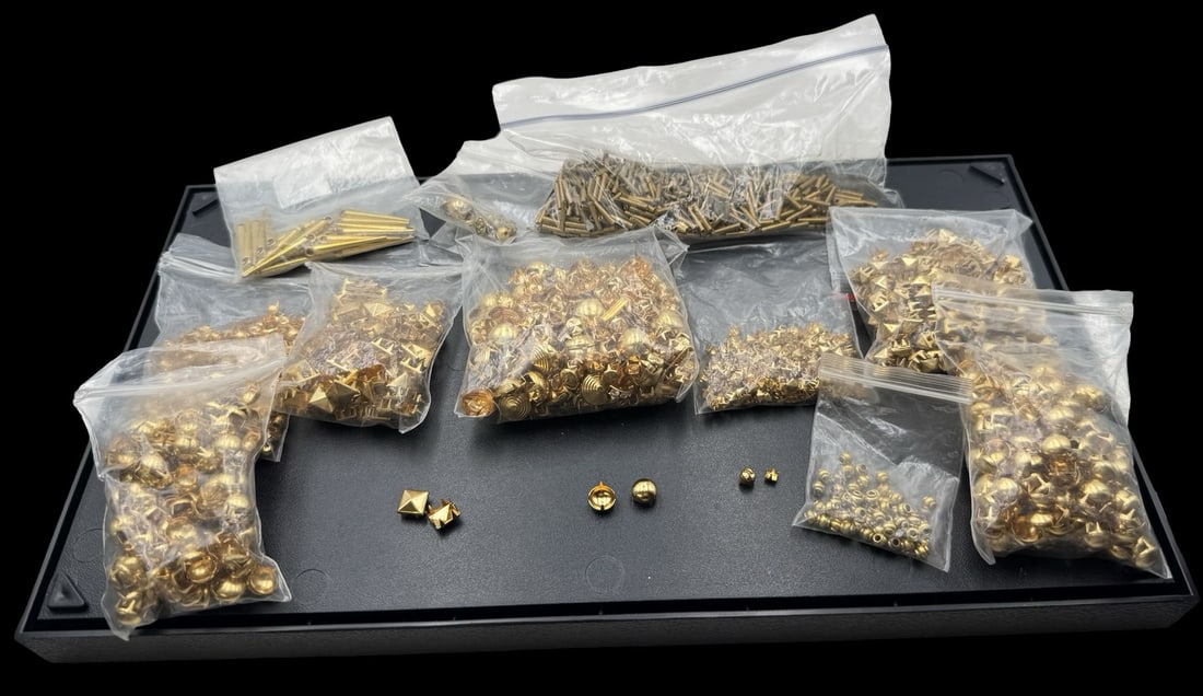 Jewelry Making Lot: Gold Metal Rivets & Other Applications (1 of 5)