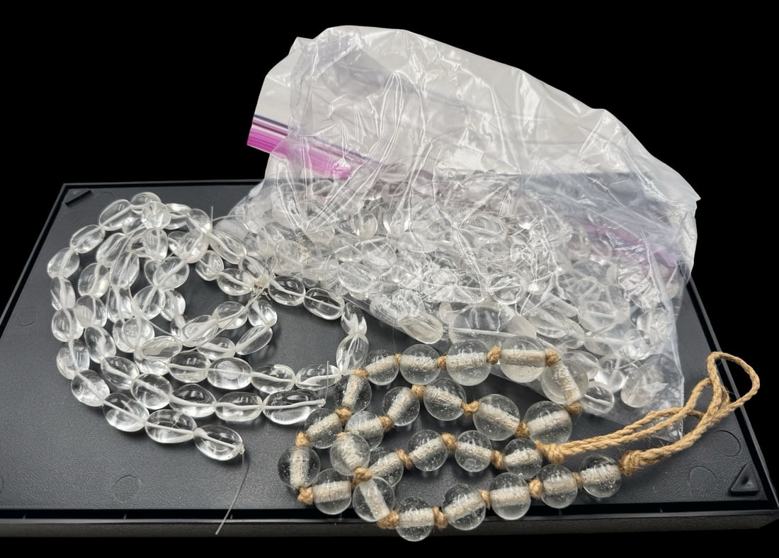 Jewelry Making Lot: Rock Crystal and Glass Beads (1 of 3)