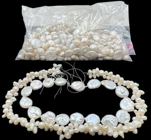 Jewelry Making Lot: Different Size Pearl Beads