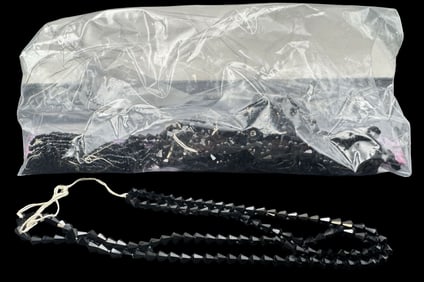 Jewelry Making Lot: Different Size Black Beads