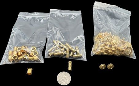 Jewelry Making Lot: Gold Metal Versace Style Medusa Head Rivets