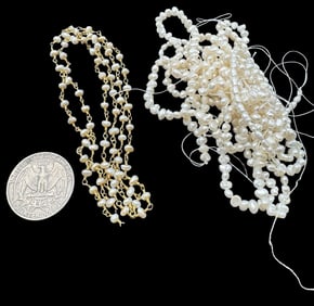 Jewelry Making Lot: Different Size Pearls