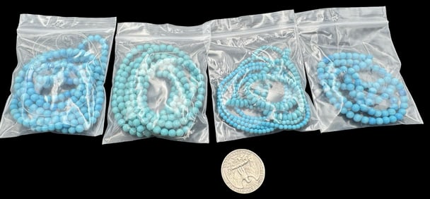 Jewelry Making Lot: Turqouise Beads - Different Sizes
