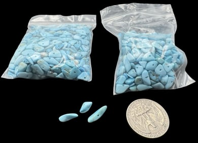 Jewelry Making Lot: Turqouise Beads - Different Sizes