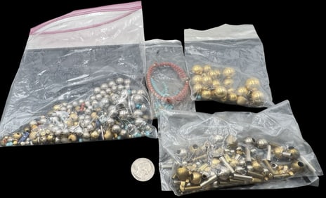 Jewelry Making Lot: Gold,Silver & Different Color Beads