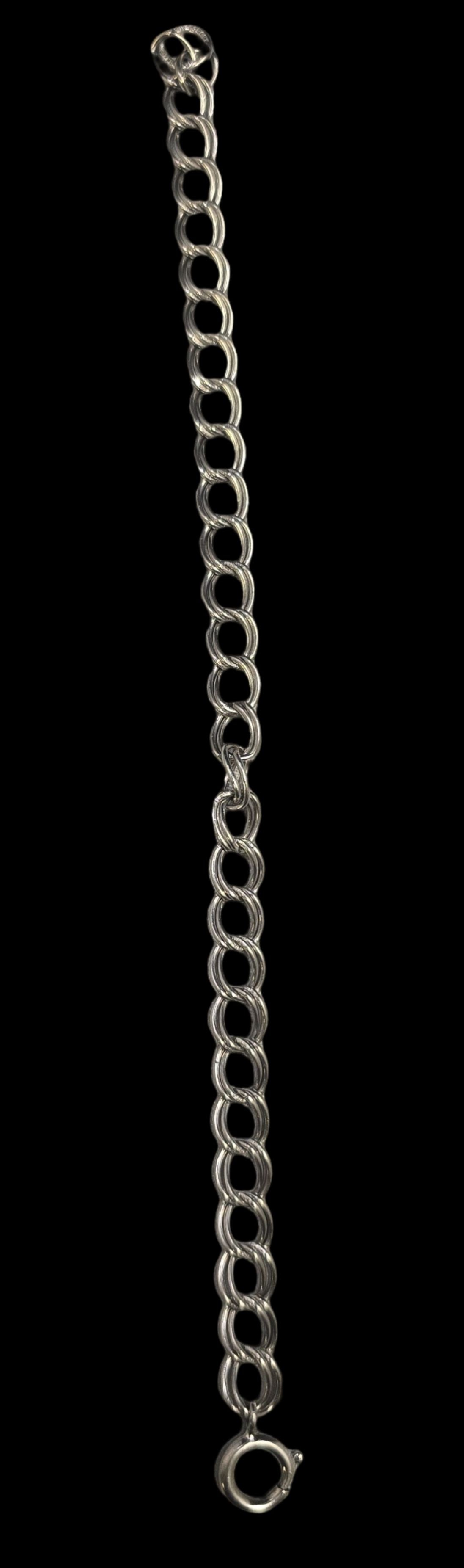 Vintage DANECRAFT Double Link Sterling Silver Charm Bracelet (1 of 6)