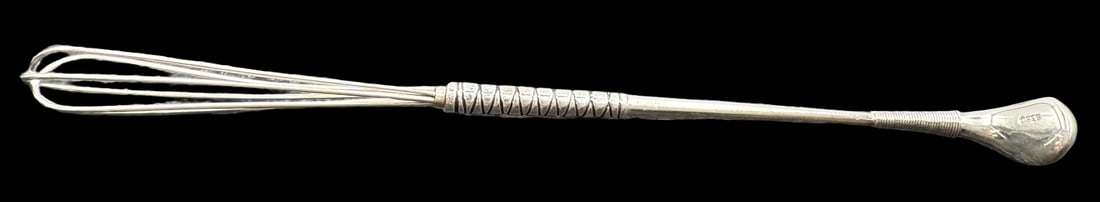 Vintage European 835 Silver Golf Club Champagne Stirrer: Very good vintage condition with minor patina according to age. Measures approx. 5 1/4" long x 1/2" wide and weighs ca. 11 grams. Marked for 835 Silver. SHIPPING: We ship in-house and charge a flat fe