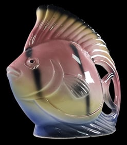 Vintage 1980s SARSAPARILLA Ceramic Tropical Fish Vase