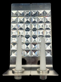 Stylish Vintage SWAROVSKI Crystal Wall Sconce Candle Holders