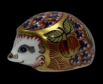 Vintage ROYAL CROWN DERBY England Porcelain Figurine - Hedgehog