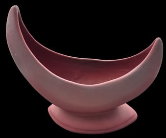 Stylish Vintage VAN BRIGGLE Art Pottery Crescent Moon Vase