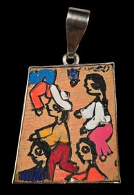 Rare Vintage CHARLES ALBERT Sterling Silver Designer Pendant