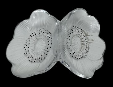 Vintage LALIQUE France Bottle Stopper for "Anemone" Perfume Bottle