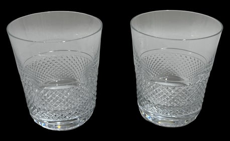 Set of 2 Vintage BACCARAT "DIAMANT" Crystal Tumblers /w Original Boxes