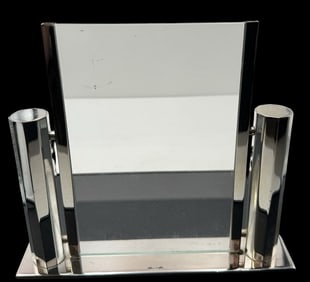 Unusual Vintage CHRISTOFLE France Art Deco Style Silverplate Metal Picture Frame