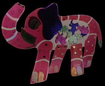 Vintage Handmade Infused Art Glass Signed Elephant Designer Sculpture