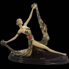 Vintage Art Deco Style Ceramic Dancer Figurine after AMILCARE SANTINI