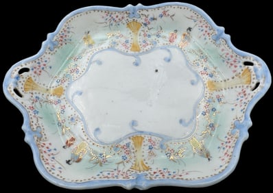 Antique 1860-1880s Japanese VANTINE Hand Painted Porcelain Bowl