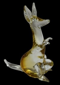 Vintage SEGUSO Murano Italy Mouthblown Art Glass Kangoroo