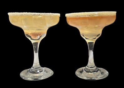 Whimsical & Unusual Margarita Glasses /w Resin Fill