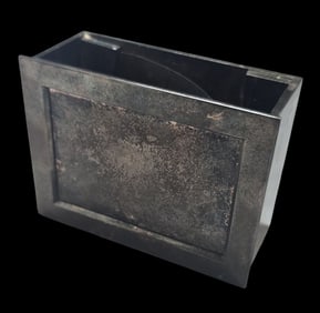 Antique ca. 1880 Wild West Silverplate Cardgame Faro Dealing Box